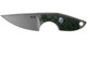 MKM Knives Mikro 1 Fixed Blade Neck Knife - 1.97" M390 Stonewashed Drop Point Blade, Carbon Fiber Handles, Leather Sheath