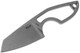 MKM Knives Mikro 2 Fixed Blade Neck Knife - 1.97" M390 Stonewashed Sheepsfoot Blade, Skeletonized Handle, Leather Sheath