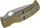 Spyderco Caribbean Salt Series Folding Knife - 3.7" LC200N Leaf Shaped Plain Blade, 3D Machined G10 Handles