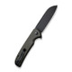 Civivi Chevalier Button Lock Folding Knife - 3.46" 14C28N Blackwash Sheepsfoot Blade, Dark Green G10 Handles