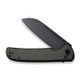 Civivi Chevalier Button Lock Folding Knife - 3.46" 14C28N Blackwash Sheepsfoot Blade, Dark Green G10 Handles