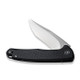 CIVIVI Knives Mini Sandbar Flipper Knife - 2.95" Nitro-V Satin Recurve Blade, Black G10 Handles