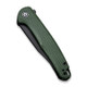 CIVIVI Knives Mini Sandbar Flipper Knife - 2.95" Nitro-V Black Stonewash Recurve Blade, Green Micarta Handles