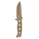 Benchmade 375FE-1 Shane Sibert Adamas Fixed Blade Knife - 4.2" CruWear Flat Dark Earth Plain Blade and Skeletonized Handle, Desert Tan Injection Molded Sheath