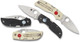 Spyderco Chaparral Sun & Moon Folding Knife 2.8" CTS-XHP Satin Plain Blade, Black and White G10 Handles with Mother of Pearl and Red G10 Inlays - C152GSMP