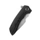 Kansept Knives Entity Flipper Knife - 3.52" Damascus Drop Point Blade, Black Stonewashed Titanium Handles - K1036A3