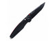 Acta Non Verba Knives A100 MagnaCut A-Lock Folding Knife - 3.5" CPM MagnaCut Black DLC Drop Point, Black GRN Handles with Red Backspacer - ANVA100-007
