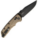 Hogue Deka ABLE Lock Folding Knife - 3.25" CPM-MagnaCut Black Cerakote Clip Point Blade, Flat Dark Earth Polymer Handles - 24377