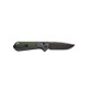 Benchmade Redoubt AXIS Folding Knife - 3.55" CPM-D2 Graphite Black Plain Edge Blade, Gray and Green Grivory Handles - 430BK