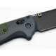 Benchmade Redoubt AXIS Folding Knife - 3.55" CPM-D2 Graphite Black Plain Edge Blade, Gray and Green Grivory Handles - 430BK