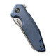 We Knife Company StarHawk Flipper Knife - 2.81" CPM-20CV Bead Blasted Sheepsfoot Blade, Blue Titanium Handles - WE21017-4