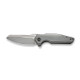 We Knife Company StarHawk Flipper Knife - 2.81" CPM-20CV Bead Blasted Sheepsfoot Blade, Gray Titanium Handles - WE21017-1