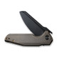 We Knife Company StarHawk Flipper Knife - 2.81" CPM-20CV Black Stonewash Sheepsfoot Blade, Gray Titanium Handles - WE21017-2