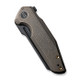 We Knife Company StarHawk Flipper Knife - 2.81" CPM-20CV Black Stonewash Sheepsfoot Blade, Gray Titanium Handles - WE21017-2