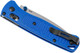 Benchmade Bugout AXIS Folding Knife - 3.24" S30V Satin Plain Blade, Blue Grivory Handles - 535