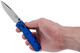 Benchmade Bugout AXIS Folding Knife - 3.24" S30V Satin Plain Blade, Blue Grivory Handles - 535