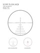 US Optics TS Series 5-25X50mm Rifle Scope - 30mm Main Tube, Front Focal Plane, 1/10 Mil Adjustments, Illuminated JVCR Reticle