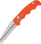 Spyderco Autonomy AUTO Folding Knife - 3.65" H-1 Satin Serrated Blade, Orange G10 Handles - C165GSOR