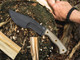 Boker Plus Tracker Fixed Blade Knife - 7.2" 1095 Black Recurve, Brown Micarta Handles, Black Kydex Sheath - 02BO073