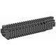 Midwest Industries Combat Rail T-Series Free Float Quad Rail Handguard - 10" Length, Includes Barrel Nut and Wrench, Fits AR-15, Black Anodized Finish