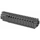 Midwest Industries Combat Rail T-Series Free Float Quad Rail Handguard - 9.5" Length, Includes Barrel Nut and Wrench, Fits AR-15, Black Anodized Finish