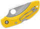 Spyderco Dragonfly 2 Salt Folding Knife - 2.25" H1 Satin Serrated Blade, Yellow FRN Handles - C28SYL2