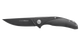 Viper Knives Orso 2 Flipper Knife - 3.43" LO-QPM 20-4 Black Stonewashed Straight Back Blade, 3D Milled Black Stonewashed Titanium Handles - V5997TI3D