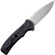 CIVIVI Knives Cogent Flipper Knife - 3.47" 14C28N Bead Blast Plain Blade, Coarse Black Micarta Handles - C20038D-7