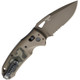 SIG Sauer by Hogue K320 AXG Scorpion ABLE Lock Folding Knife - 3.5" S30V FDE Cerakote Combo Drop Point Blade, FDE Aluminum Handles with G-Mascus Green G10 Inserts - 36378