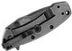 Kershaw 1555TBWX Cryo Assisted Flipper Knife - 2.75" Blackwash Drop Point Blade, Stainless Steel Handles