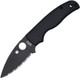 Spyderco Shaman Folding Knife - 3.58" S30V Black Serrated Blade, Matte G10 Handles - C229GSBK