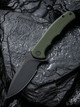 CIVIVI Knives Mini Praxis Flipper Knife - 2.98" D2 Black Stonewashed Drop Point Blade, Green G10 Handles - C18026C-1