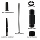 Radikal Arms 180060 Micro Pistol Buffer Tube Kit - 3.5" Black Anodized Aluminum Tube with Internal Parts - 84847