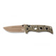 Benchmade 275FE-2 Shane Sibert Adamas Folding Knife - 3.78" CruWear Flat Dark Earth Plain Blade, OD Green G10 Handles, Ballistic Nylon Sheath