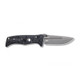 Benchmade 275GY-1 Shane Sibert Adamas Folding Knife - 3.78" CruWear Tungsten Gray Plain Blade, Black G10 Handles, Ballistic Nylon Sheath