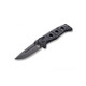 Benchmade 275GY-1 Shane Sibert Adamas Folding Knife - 3.78" CruWear Tungsten Gray Plain Blade, Black G10 Handles, Ballistic Nylon Sheath