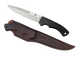 Spyderco Sustain Fixed Blade - 6.19" CPM 20CV Satin Plain Blade, Black G10 Handles, Leather Sheath - FB39GP