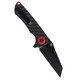 Kizer Cutlery Mini Critical Flipper Knife - 3" CPM-3V Black Reverse Tanto Blade, Twill Carbon Fiber Handles - V3508A1