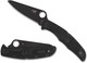Spyderco Pacific Salt 2 Folding Knife - 3.75" H1 Black TiCN Plain Blade, Black FRN Handles - C91PBBK2