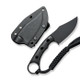 CIVIVI Knives Midwatch Fixed Blade Knife - 3.39" N690 Black Stonewashed Clip Point, Black Burlap Micarta Handles with Pinky Ring, Kydex Sheath - C20059B-1