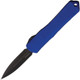Heretic Knives Manticore S OTF AUTO - 2.55" CPM-MagnaCut Black DLC Double Edge Dagger Blade, Blue Aluminum Handle with Blue CamoCarbon Top - H024-6A-BLU/CF