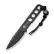 CIVIVI Knives Circulus EDC Fixed Blade Knife - 1.96" 10Cr15CoMoV Black Stonewashed Blade and Skeletonized Handle, Kydex Sheath - C22012-1