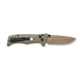 Benchmade 273FE-2 Shane Sibert Mini Adamas Folding Knife - 3.25" CruWear Flat Dark Earth Plain Blade, OD Green G10 Handles