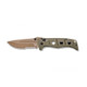 Benchmade 275SFE-2 Shane Sibert Adamas Folding Knife 3.78" CruWear Flat Dark Earth Combo Blade, OD Green G10 Handles, Ballistic Nylon Sheath