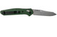 Benchmade 940 Osborne Folding Knife - 3.4" S30V Satin Plain Blade, Green Aluminum Handles