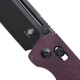 Kizer Cutlery Escort Folding Knife - 3.31" 154CM Black Drop Point Blade, Burgundy Richlite Handles, Clutch Lock - KIV4481C1