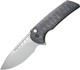 We Knife Company Mini Malice Flipper Knife - 2.98" CPM-20CV Bead Blasted Blade, Tiger Stripe Flamed Titanium Handles - WE054BL-6
