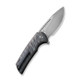 We Knife Company Mini Malice Flipper Knife - 2.98" CPM-20CV Bead Blasted Blade, Tiger Stripe Flamed Titanium Handles - WE054BL-6