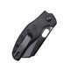 Kizer Knives Mini Sheepdog Button Lock Folding Knife - 2.61" 154CM Black Sheepsfoot Blade, Black Anodized Aluminum Handles