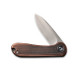 CIVIVI Knives C18062Q-2 Mini Elementum Flipper Knife - 1.83" 14C28N Hand Rubbed Blade, Black Hand Rubbed Copper and Stainless Steel Handles